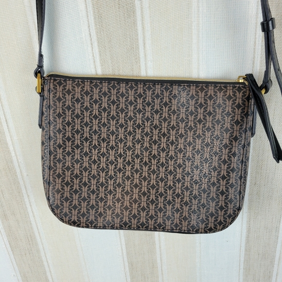 Fossil Farrah Crossbody Bag‎ Purse Black Brown - Picture 2 of 13